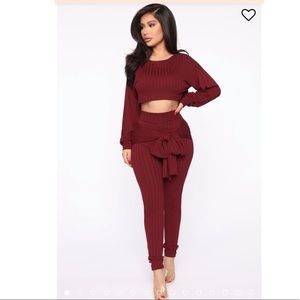 Just my chill tie set - Burgundy SZ 1x